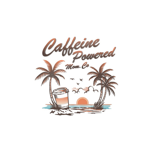 "Caffeine Powered Mom Co" Car Window Sticker/Decal