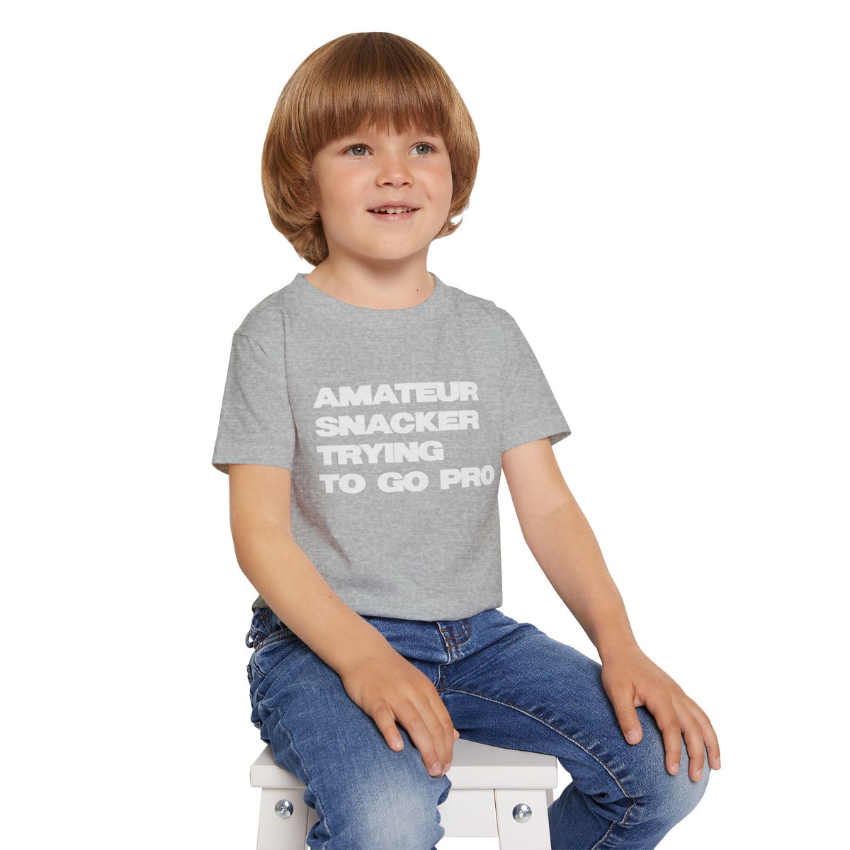 Toddler T-Shirt — “Amateur Snacker Trying To Go Pro” Funny Kids Tee