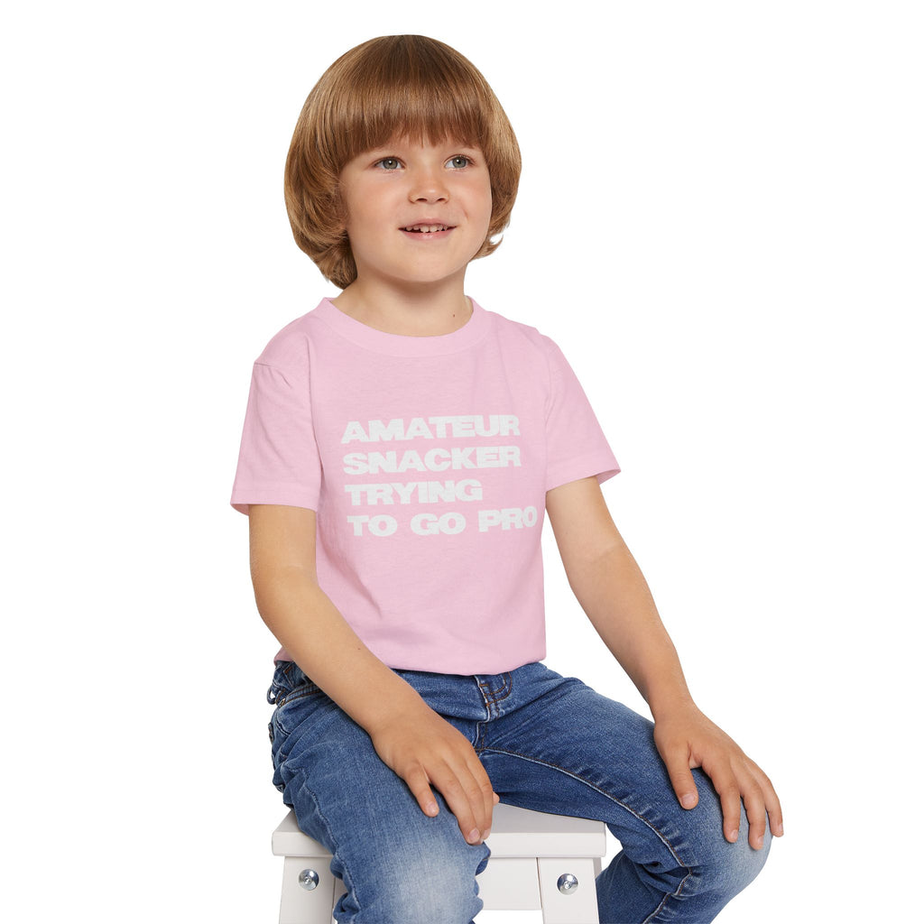 Toddler T-Shirt — “Amateur Snacker Trying To Go Pro” Funny Kids Tee