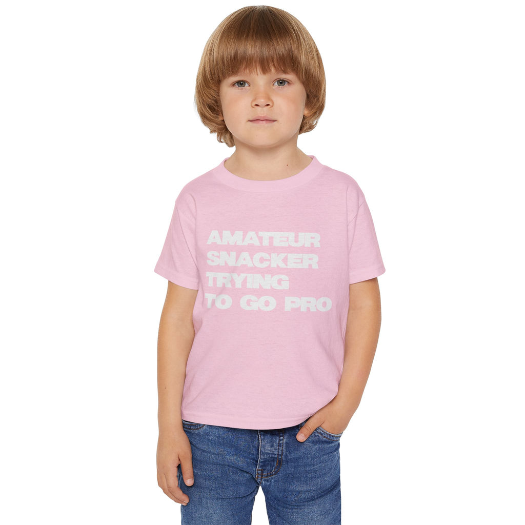 Toddler T-Shirt — “Amateur Snacker Trying To Go Pro” Funny Kids Tee