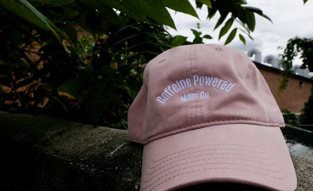 Caffeine Powered Mom Co. Embroidered Washed Baseball Cap (100% Cotton)