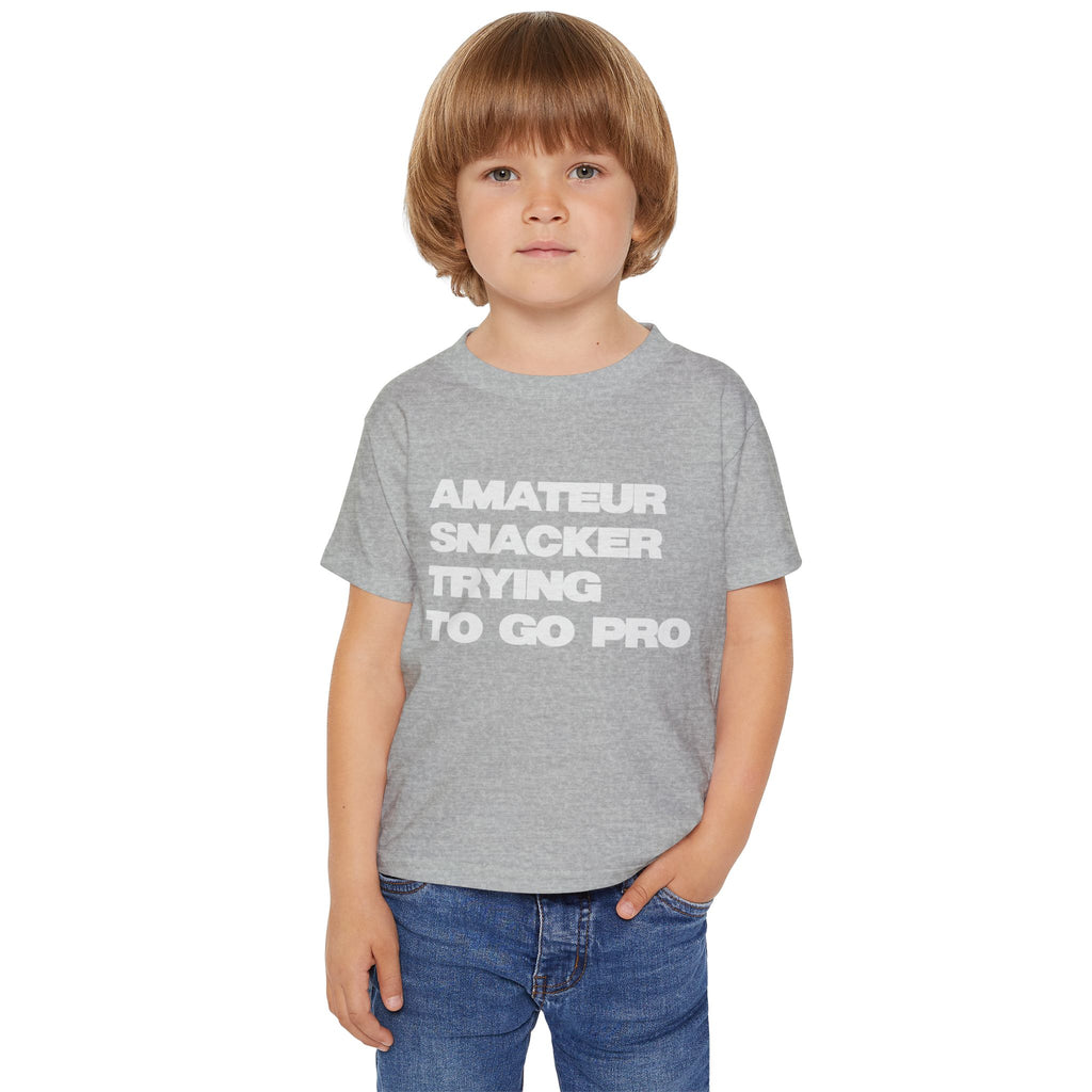 Toddler T-Shirt — “Amateur Snacker Trying To Go Pro” Funny Kids Tee