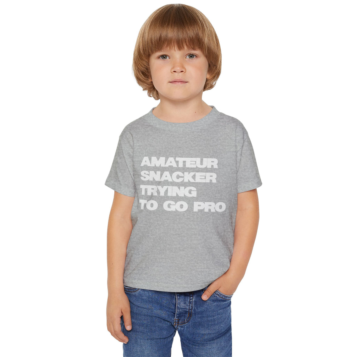 Toddler T-Shirt — “Amateur Snacker Trying To Go Pro” Funny Kids Tee
